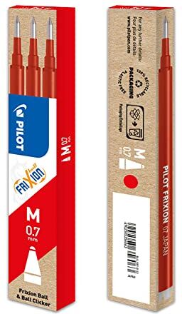 Pilot Frixion Ball 6 mine da 0.7, colore: rosso