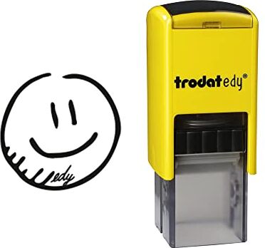 Trodat Timbro motivazionale per insegnanti di scuola elementare - Edy SMILEY, 20 x 20 mm, stampa nera