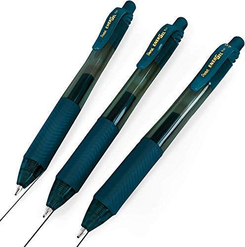 Pentel Energel X BL107 Penna a sfera con inchiostro gel, punta da 0,7 mm, colore: blu navy (3)