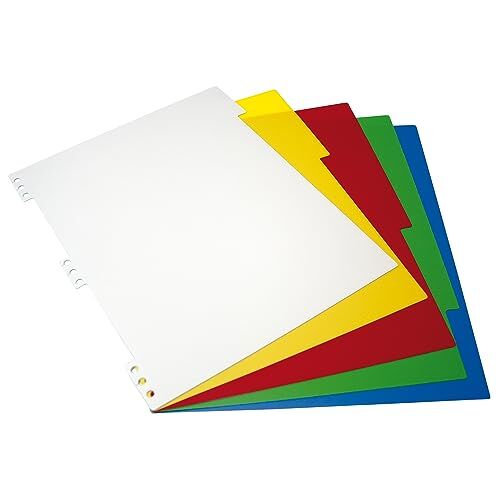 Grafoplás Divisori per raccoglitori rimovibili In&Out   A4   5 posizioni   Colori assortiti   30,5 x 24 cm