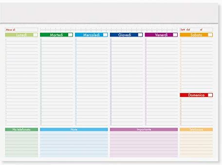 Generico Planner 2024 Settimanale Da Tavolo A Strappo Per Programmazione Giornaliera 52 Fogli 52 Settimane Da Scivania Senza Date. Agenda Da Tavolo Elegante E Moderna Per Impegni E Appuntamenti (A3 42x29,7 CM)