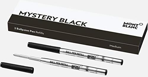 Montblanc Refill per penna a sfera medi, Nero (Mistery Black), Confezione da 2