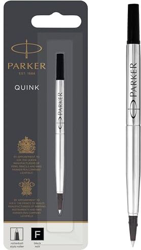 Parker ricarica per penna roller, punta fine, nero