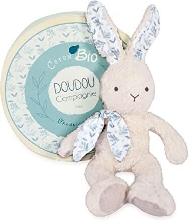 Doudou et Compagnie Pantin Lapin Doudou Bio Bianco 25 cm Doudou Botanic Bio