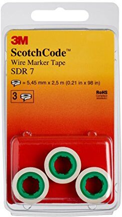 3M 3 m Scotch Codice SDR 7 cavo markierer rotoli, punto 7 (3 pezzi)