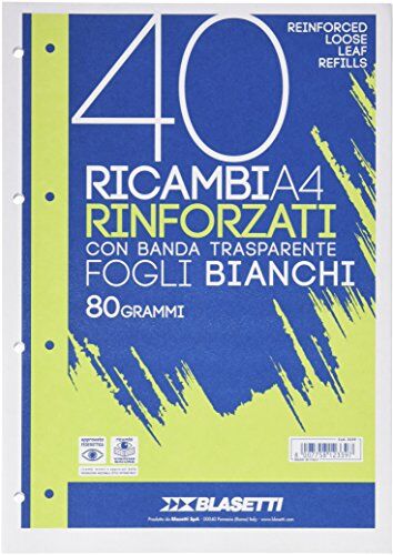 Blasetti 2339, Carta Millimetrata (A4, 80 g/m², 210 mm, 29,7 cm), Bianco