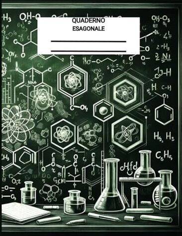 Genius Quaderno Esagonale da 112 Pagine A4: con Forme Esagonali da 0.5 cm per Appunti di Chimica Organica   Molecole, Formule e Appunti Dettagliati   Perfetto per Scuola Superiore e Università   Carta Bianca