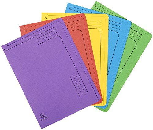 Exacompta Iderama A4 Elasticated Forever Slip File, 290gsm, A4 Colori assortiti, Confezione da 5, multicolore