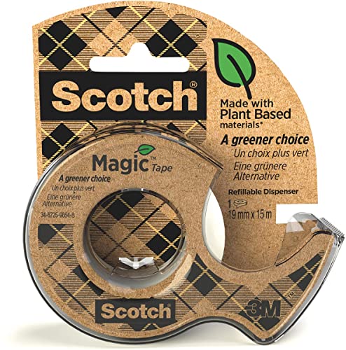 Scotch Magic Tape Greener Choice 19 mm x 15 m con dispenser riciclato