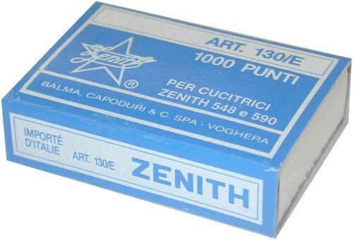 Zenith 130/E 5/32" Graffette a filo leggero (per cucitrici 548/E), 20 scatole da 1.000