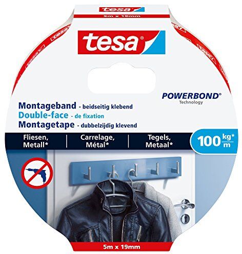 Tesa Mounting Tape for Tiles & Metal 100kg/m