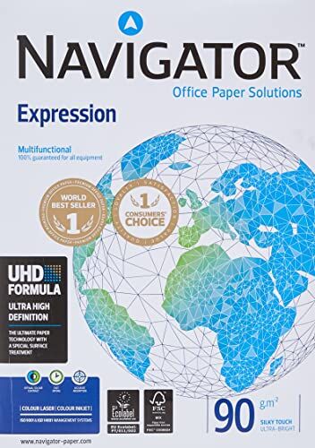 NAVIGATOR Expression Carta Premium per ufficio, Formato A4, 90 gr, 1 Risma da 500 Fogli