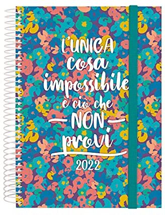 finocam Agenda 2022 Giornaliera, da Gennaio 2022 a Dicembre 2022 (2 mesi) E0-55x22 mm Spirale Design Collection Imposible Italiano