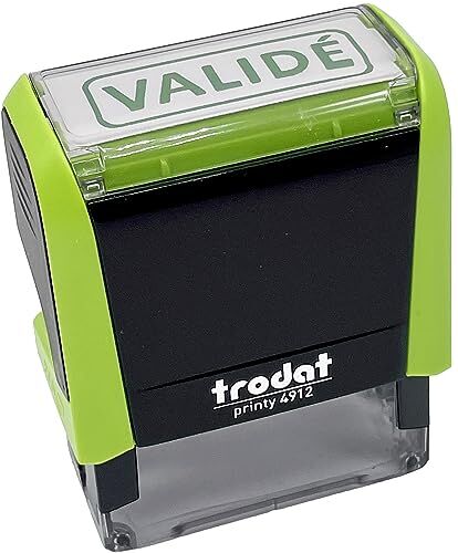 Trodat Timbro  X-print 4912 inchiostro automatico ricaricabile, testo Validato, inchiostro di colore verde, formato di stampa 46 x 16 mm