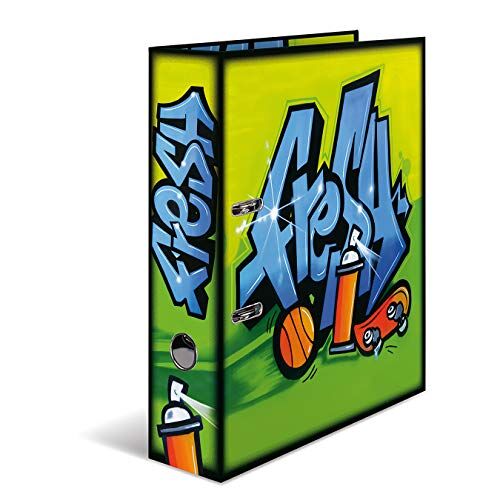 HERMA Registratore a leva con anelli Graffiti con motivo Fresh, A4, dorso 7 cm, cartonato, colori