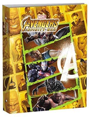 Seven Raccoglitore ad Anelli A4 Maxi Ø30 Avengers Infinity War Per scuola Elementare + OMAGGIO CARTELLA ELASTICO AVENGERS