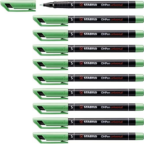 Stabilo Marcatore  OHPen universal Permanente Tratto Superfine (0,4 mm) Confezione da 10 Verde