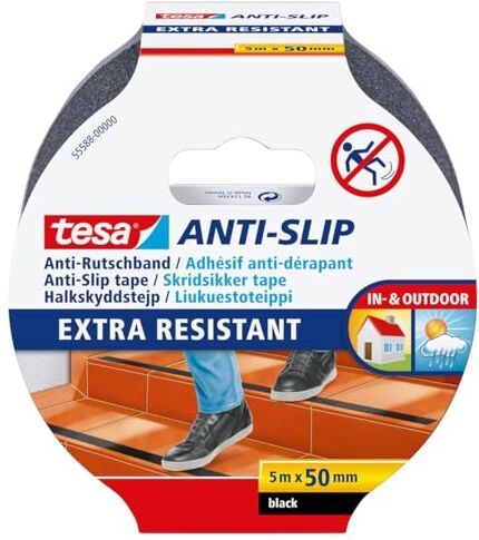 Tesa Anti Slip, 1 pezzi, 5 m X 50 mm, Nero, 55588 – 00000 – 11