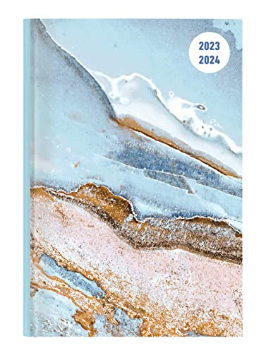 Alpha Diario Agenda Scuola Collegetimer 2023/2024, Settimanale, 15x21 cm, Blue Marble, 224 Pagine
