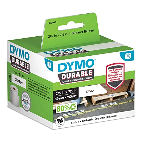 Dymo Etichette per indirizzo, Bianco, 59 x 190 mm, Rotolo di 170