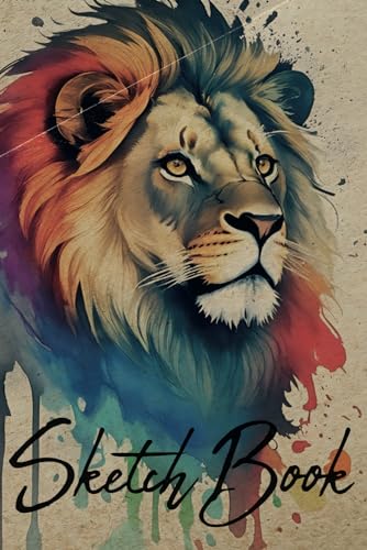 ART Sketch Book Lion: Notebook for Sketching, Drawing or Writing, 120 Pages, 6x9 (Premium Cover)