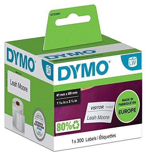 Dymo Etichette LabelWriter Badge 41x8 mm, Bianco