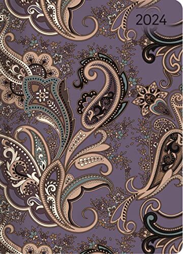 Alpha Agenda Settimanale Ladytimer 2024, formato tascabile 10,7x15,2 cm, PAISLEY, 192 pagine