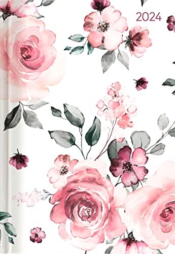 Alpha Agenda Giornaliera Style 2024, 15x21 cm, ROSES, 352 pagine