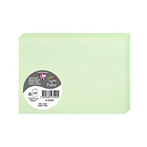 Clairefontaine Pacco da 25 biglietti Piegati Formato C6 11x15,5cm 210g/m² Colore verde Biglietti d'invito e Corrispondenza Gamma Pollen Carta Premium Liscia Clairefontaine Pacco da 25 biglietti Piegati Formato C6 11x15,5cm 210g/m² Colore verde Biglietti d'invito e Corrispondenza Gamma Pollen Carta Premium Liscia