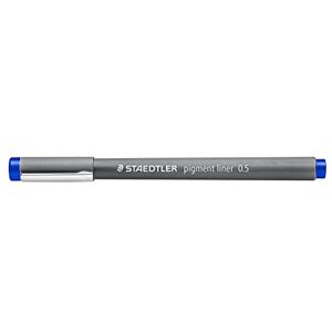 Staedtler Pigment Liner, blu, larghezza linea 0,5 mm, inchiostro pigmentato per documenti, punta lunga in metallo, lunga durata, 10 fineliner in scatola di cartone, 308 05-3 Staedtler Pigment Liner, blu, larghezza linea 0,5 mm, inchiostro pigmentato per documenti, punta lunga in metallo, lunga durata, 10 fineliner in scatola di cartone, 308 05-3