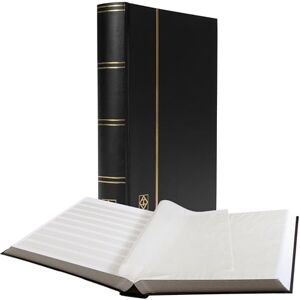 Leuchtturm Album per francobolli Album con Tasche Basic 64 Pagine Bianche DIN A4, Non Imbottito Copertina Nera Leuchtturm Album per francobolli Album con Tasche Basic 64 Pagine Bianche DIN A4, Non Imbottito Copertina Nera