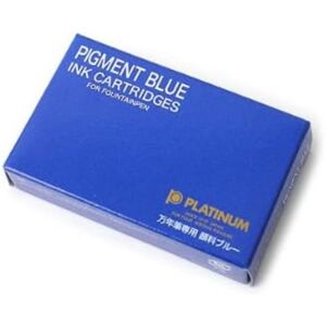 Platinum Cartucce d'inchiostro pigmentato blu indelebile, confezione da 10 Platinum Cartucce d'inchiostro pigmentato blu indelebile, confezione da 10