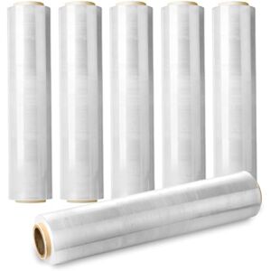 Waytex Set di 6 pellicole estensibili trasparenti di imballaggio larghezza 40 cm, per pallet e pacchi, rotolo da 150 a 200 m, 23 micron, pellicola di plastica autoadesiva, protezione per traslochi, cartoni e Waytex Set di 6 pellicole estensibili trasparenti di imballaggio larghezza 40 cm, per pallet e pacchi, rotolo da 150 a 200 m, 23 micron, pellicola di plastica autoadesiva, protezione per traslochi, cartoni e