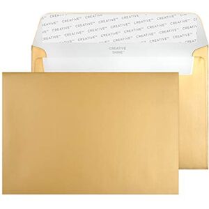 Blake Creative Shine C6 Buste a portafoglio con chiusura adesiva, 114 x 162 mm, 130 g/m², mm, confezione da 500 pezzi, colore: Oro metallizzato Blake Creative Shine C6 Buste a portafoglio con chiusura adesiva, 114 x 162 mm, 130 g/m², mm, confezione da 500 pezzi, colore: Oro metallizzato