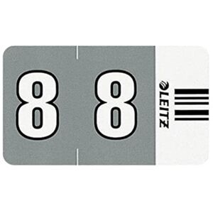 Leitz Orgacolor numero di «20,32 (8 cm confezione da 100 pezzi, colore: grigio Leitz Orgacolor numero di «20,32 (8 cm confezione da 100 pezzi, colore: grigio