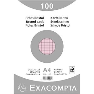 Exacompta Cartoncini Bristol, 21x29 cm, Rosa Exacompta Cartoncini Bristol, 21x29 cm, Rosa