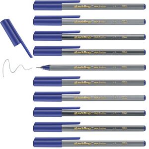 Edding 55 Penna a punta fine, colore: Blu (Confezione da 10) Edding 55 Penna a punta fine, colore: Blu (Confezione da 10)