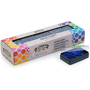 Dell 500 Puntine Colorate Stecca di Cartone con 10 Scatole da 50 pezzi, Blu Dell 500 Puntine Colorate Stecca di Cartone con 10 Scatole da 50 pezzi, Blu