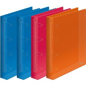 DOHE Cartelline 4 anelli in polipropilene rigido (4 pezzi) 3 colori, capacità 250 fogli, anelli 25 mm, formato A4 (23,5 x 31 cm), dorso 4 cm, spessore 800 micron forniture per ufficio DOHE Cartelline 4 anelli in polipropilene rigido (4 pezzi) 3 colori, capacità 250 fogli, anelli 25 mm, formato A4 (23,5 x 31 cm), dorso 4 cm, spessore 800 micron forniture per ufficio