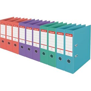Esselte Raccoglitore con Meccanismo a Leva, Contiene fino a 500 Fogli in Formato A4, Casa e Ufficio, Gamma Colour'Breeze, Motivo in Rilievo, Dorso da 75 mm, Colori Pastello Assortiti, 10 pezzi Esselte Raccoglitore con Meccanismo a Leva, Contiene fino a 500 Fogli in Formato A4, Casa e Ufficio, Gamma Colour'Breeze, Motivo in Rilievo, Dorso da 75 mm, Colori Pastello Assortiti, 10 pezzi