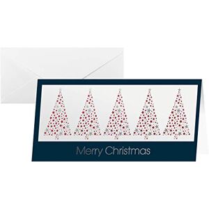 Sigel Biglietti natalizi (incl. buste), Business Greetings, impressione rosso+argento, DL, 10+10 pz., facile da stampare Sigel Biglietti natalizi (incl. buste), Business Greetings, impressione rosso+argento, DL, 10+10 pz., facile da stampare
