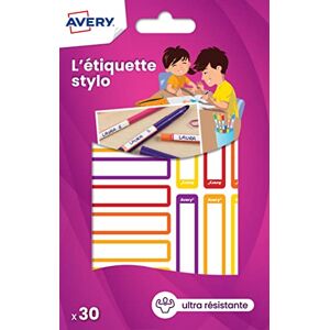 Avery Confezione di 30 etichette per penne, formato 50 x 10 mm Avery Confezione di 30 etichette per penne, formato 50 x 10 mm