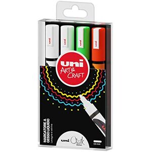 OSAMA Uni Chalk Pennarelli Lavabili Cancellabili per Lavagna Nera e Vetrine, Set Pennarelli Punta Tonda 1.8 2.5 mm per Vetro e Superfici Lucide, Cartoleria e Lavoretti Creativi contro Pioggia/Luce OSAMA Uni Chalk Pennarelli Lavabili Cancellabili per Lavagna Nera e Vetrine, Set Pennarelli Punta Tonda 1.8 2.5 mm per Vetro e Superfici Lucide, Cartoleria e Lavoretti Creativi contro Pioggia/Luce