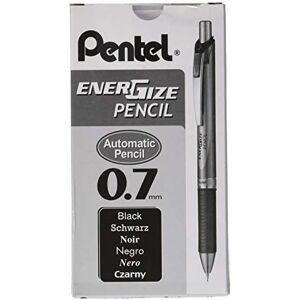 Pentel Energize Portamine da 0,7 mm, colore: alluminio/nero Pentel Energize Portamine da 0,7 mm, colore: alluminio/nero