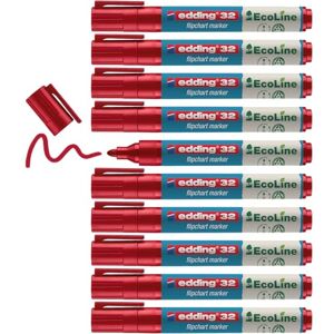 Edding 31 Ecoline Flipchart Marker, colore: nero 1.5-3mm rosso Edding 31 Ecoline Flipchart Marker, colore: nero 1.5-3mm rosso