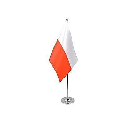 AZ FLAG Bandiera da Tavolo Polonia 22x15 cm Polacca Raso Base Metallo Uso interno bandiera da tavolo Polska finitura cucita e bordi rinforzati con asta e base metallica AZ FLAG Bandiera da Tavolo Polonia 22x15 cm Polacca Raso Base Metallo Uso interno bandiera da tavolo Polska finitura cucita e bordi rinforzati con asta e base metallica