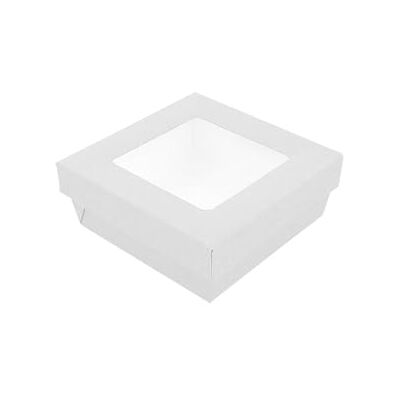 Garcia de Pou 25 pezzi Scatolette+coperchi con finestra 'Thepack' 500 ml 230 G/M2 + Opp 12 x 12 x 5 cm bianco cartone ondulato Nano-Micro Garcia de Pou 25 pezzi Scatolette+coperchi con finestra 'Thepack' 500 ml 230 G/M2 + Opp 12 x 12 x 5 cm bianco cartone ondulato Nano-Micro
