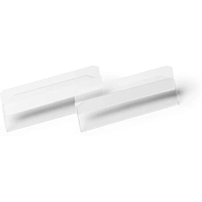Durable buste per identificazione adesive HARD COVER 100x38 mm, conf. da 10, trasparente, Durable buste per identificazione adesive HARD COVER 100x38 mm, conf. da 10, trasparente,