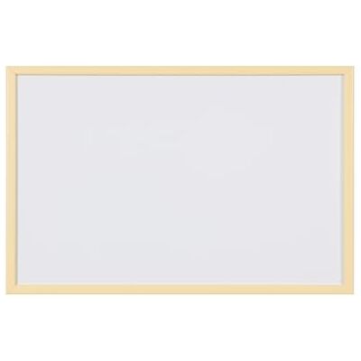 Bi-Office Lavagna Bianca, Cancellabile A Secco, Cornice in Legno Giallo Pastello MDF, 80x60cm Bi-Office Lavagna Bianca, Cancellabile A Secco, Cornice in Legno Giallo Pastello MDF, 80x60cm