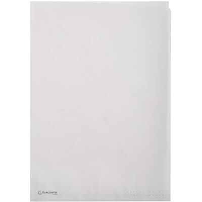 Exacompta Cod. Confezione da 50 buste a L in carta di riso 110 g/mq bianco trasparente A4 Exacompta Cod. Confezione da 50 buste a L in carta di riso 110 g/mq bianco trasparente A4